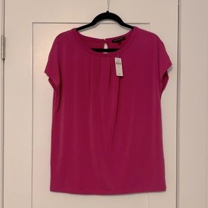 Banana Republic Pink Drapey Pleated Top - size M